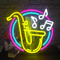 Rock Roll Neon Signs Guitar Music Led Neon Wall Decor for Game Room Music Party Rock Studio Bar Disco