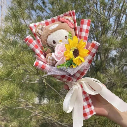 My Melody Kuromi Cinnamoroll Bouquet Plush Doll Toy Gift Box Valentine's Day Christmas Graduation Gifts