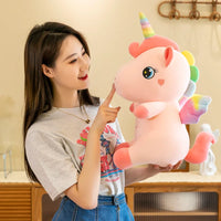 Unicorn Stuffed Animal Cute Sitting Plush Toy Decor Soft Birthday Gift for Baby Girls