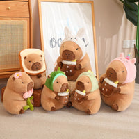 Capybara Turn Into Bread Uncorn Plush Toys Lovely Animals Stuffed Dolls Holiday Gift Home Decor Sofa Plush Pillows