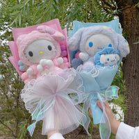 Kuromi Flower Bouquet Cinnamoroll My Melody Hello Kitty Plush Gifts