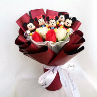 Party Anime Sitting Bear Minnie Mickey Cartoon Hand Office BouquetKids Birthday Valentine's Day Halloween Hallowmas Gift