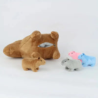 Capybara Mother-child Water Guinea Pig Five-piece Soft Animal Doll Christmas Halloween Holiday Gifts