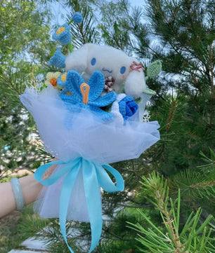 My Melody Kuromi Cinnamoroll Hello Kitty Plush Doll Creative Handmade Bouquet Valentine Graduation Gifts