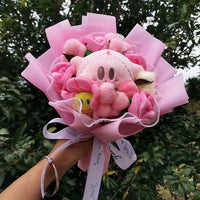 Star Kirby Plush Bouquet Kawaii Cute Creative Plush Doll Toy Christmas Halloween Valentine's Day Gifts