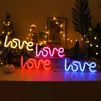 Love LED Neon Sign Light Glowing Valentine's Day Propose Festival Decoration