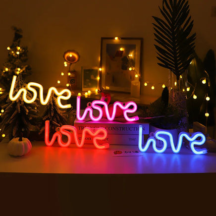 Love LED Neon Sign Light Glowing Valentine's Day Propose Festival Decoration