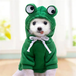 Cute Dog Hoodie Frog Shape Dog Coats Pet Halloween Cosplay Costume Pet Clothes for Puppies Cat