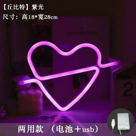 Love LED Neon Sign Light Glowing Valentine's Day Propose Festival Decoration