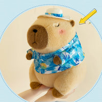 Beachwear Capybara Plush Toy Cute Simulation Yellow Duck Swim Ring Capibara Kawaii Stuffed Animals Gifts