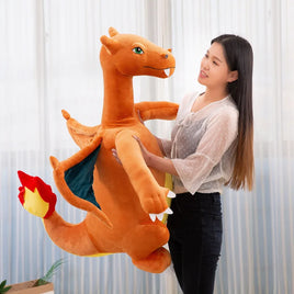 Big Size Pokemon Charizard Dragonite Anime Figures Doll Stuffed Animals Plush Gift