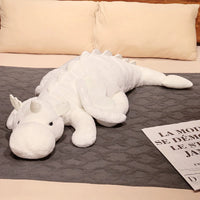 Giant Dinosaur Stuffed Toy - White Dragon Plush with Wings & Unicorn Horn - 25.6in/33.5in/41.3in/47.2in/55.1in - Lusy Store