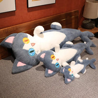 Different Eye Shark Shark Cat Doll Pillow Creative Cat Plush Toy