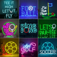 Ball Neon Sign Led Light Up Sign Table Tennis Club Wall Decor Football Neon Golf Course Light