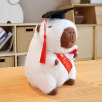 Doctor Hat Capybara Plush Toy Graduate Plush Dolls Cute Stuffed Animal Plushie Gift