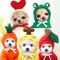 Cute Fruit Dog Clothes for Small Dogs Hoodies Warm Fleece Pet Clothing for Puppy Small Medium Dogs