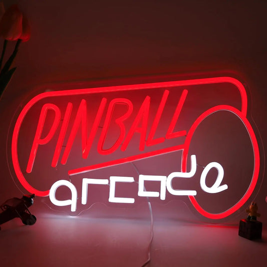 Pinball Neon Sign USB Powered Led  Dimmable Neon Light Wall Decor For Room