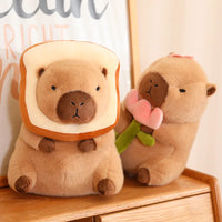 Capybara Turn Into Bread Uncorn Plush Toys Lovely Animals Stuffed Dolls Holiday Gift Home Decor Sofa Plush Pillows