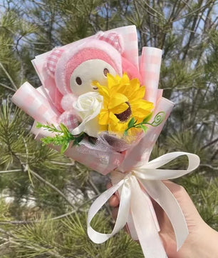 My Melody Kuromi Cinnamoroll Bouquet Plush Doll Toy Gift Box Valentine's Day Christmas Graduation Gifts