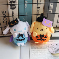 Hello Kitty Halloween Doll Cinnamoroll Kuromi Kawaii Ghost Plush Toy Key Pendant Gifts Halloween Toys