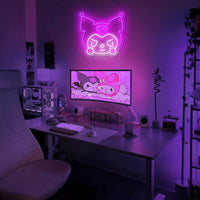 Kuromi Neon Sign Cartoon for Family Bedroom Games Room LED Light Sign Gift