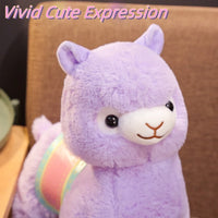 Creative Saddle Alpaca Plush Toy Cute Cartoon Animal Doll Soft Stuffed Home Decoration Kids Birthday Christmas Gift