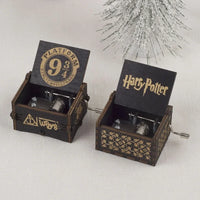 4 Style Harries Music Box Wooden Hand-cranked Retro Potters Children's Birthday Gift Surprise Gift for Couples