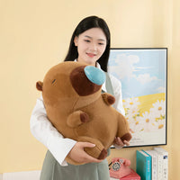 Snot Capybara Plush Toy Kawaii Simulation Animal Cute Plush Soft Stuffed Doll Throw Pillow Large Size Gift