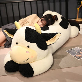 Lovely Milk Cow Plush Toys Cartoon Stuffed Animal Cattle Dolls Sleeping Pillow Gifts