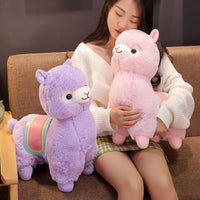 Creative Saddle Alpaca Plush Toy Cute Cartoon Animal Doll Soft Stuffed Home Decoration Kids Birthday Christmas Gift