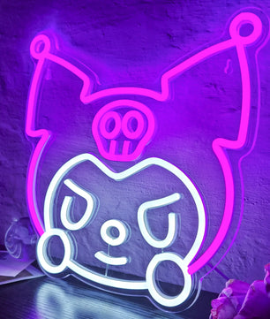 Kuromi Neon Sign Cartoon for Family Bedroom Games Room LED Light Sign Gift