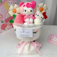 Kuromi Plush Hello Kitty Flower Bouquet Cinnamoroll Kawaii Decor Doll Girl Valentine Gift