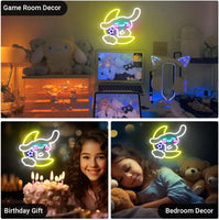 Cinnamoroll LED Light Sanrio Neon Sign Hug the Moon Neon Wall Light Cute Anime Room Decor