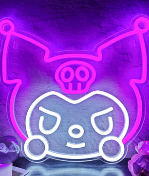 Kuromi Neon Sign Cartoon for Family Bedroom Games Room LED Light Sign Gift