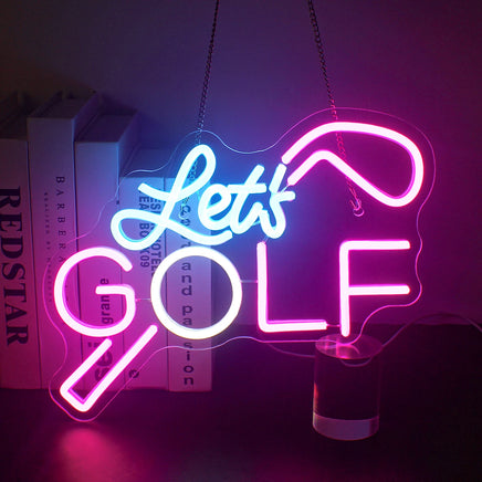 Ball Neon Sign Led Light Up Sign Table Tennis Club Wall Decor Football Neon Golf Course Light