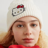 Hello Kitty Beanie Hat Women Cute Cartoon Cinnamoroll Melody Kuromi Winter Knitted Cap