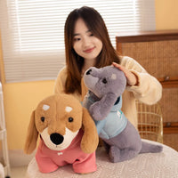 Cute Simulation Dog Dachshund Soft Plush Toys Stuffed Animals Doll Pet Cartoon Puppy Pillow Children Birthday Gift