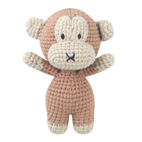 Monkey Plush Toy – Handmade Crochet Wool Stuffed Animal, 2.4" – Lusy Store