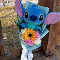 Lilo & Stitch Plush Bouquet With Sunflower Soap Rose Flower Gift