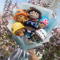 One Piece Plush Flower Bouquets Creative Handmade Craft Valentine Christmas Graduation Gifts