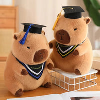 Graduate Plush Dolls Doctor Capybara Owl Bear Plush Toy Cute Stuffed Animal Soft Cartoon Pillow Gift