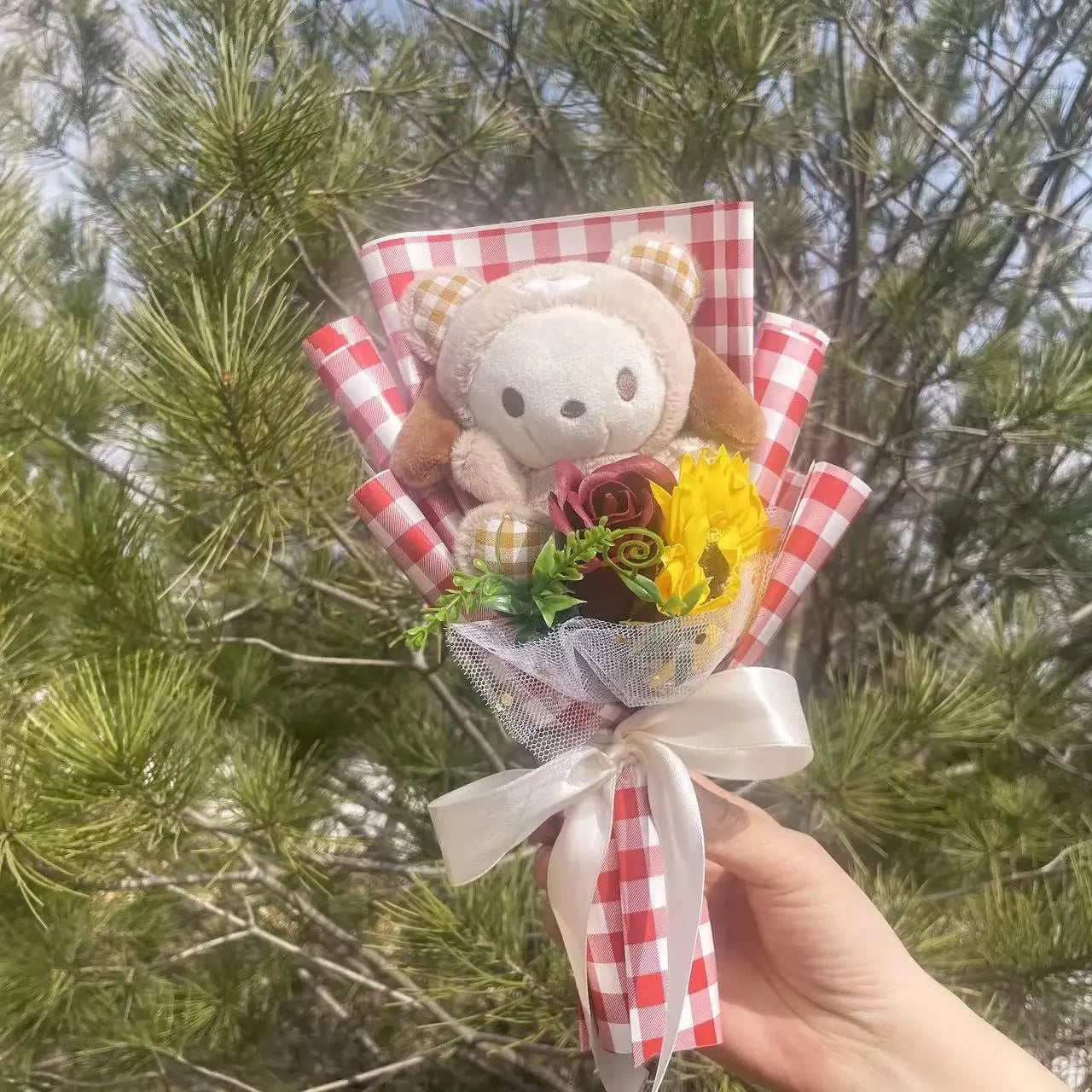 My Melody Kuromi Cinnamoroll Bouquet Plush Doll Toy Gift Box Valentine's Day Christmas Graduation Gifts