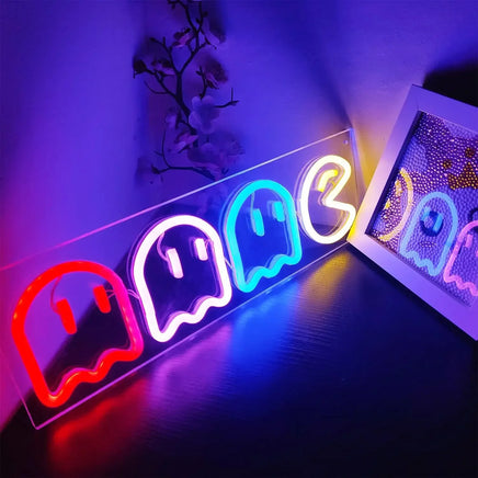 Ghost Neon Lights Decor Arcade for Game Room Decor Bedroom Gifts