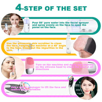 4+3 Kit Ultrasonic Skin Scrubber - Lusy Store LLC 