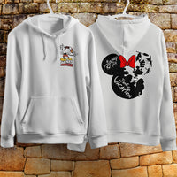 Mickey Mouse Hoodie Vintage White Khaki Hoodie Long Sleeve Hooded Pullover Personality Streetwear