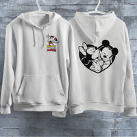 Mickey Mouse Hoodie Vintage White Khaki Hoodie Long Sleeve Hooded Pullover Personality Streetwear