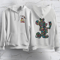 Mickey Mouse Hoodie Vintage White Khaki Hoodie Long Sleeve Hooded Pullover Personality Streetwear