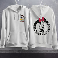 Mickey Mouse Hoodie Vintage White Khaki Hoodie Long Sleeve Hooded Pullover Personality Streetwear