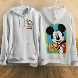 Mickey Mouse Hoodie Vintage White Khaki Hoodie Long Sleeve Hooded Pullover Personality Streetwear