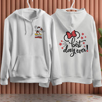 Mickey Mouse Hoodie Vintage White Khaki Hoodie Long Sleeve Hooded Pullover Personality Streetwear